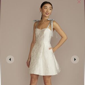 David’s Bridal - DB Studio Short Jacquard A-line Dress